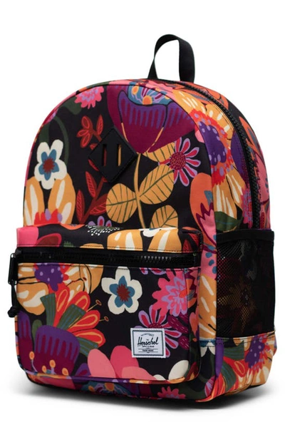 Shop Herschel Supply Co Kids' Heritage Recycled Polyester Backpack In Fall Blooms