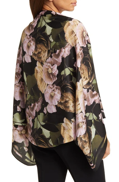 Ted Baker Abiaii Hammered Silk Wearable Scarf In Black