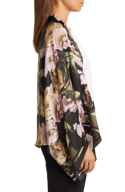 Ted Baker Abiaii Hammered Silk Wearable Scarf In Black
