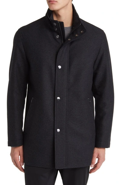 Shop Hugo Boss Camron Wool Blend Jacket In Dark Grey