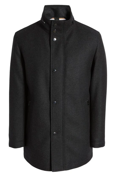 Shop Hugo Boss Boss Camron Wool Blend Jacket In Dark Grey