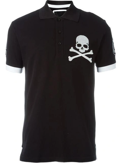 Shop Philipp Plein 'face Swap' Polo Shirt