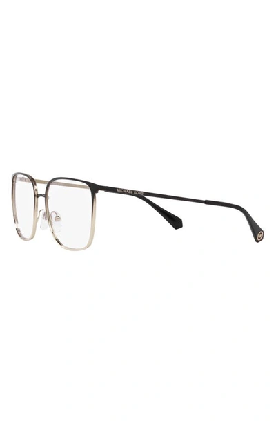 Shop Michael Kors Portland 54mm Square Optical Glasses In Black Gold