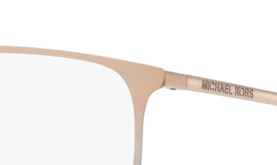 Shop Michael Kors Portland 54mm Square Optical Glasses In Rose Gold