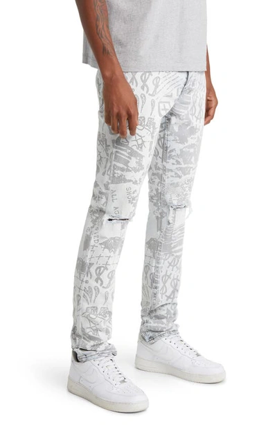 Shop Ksubi Chitch Kollage Icey Ripped Skinny Jeans In Denim