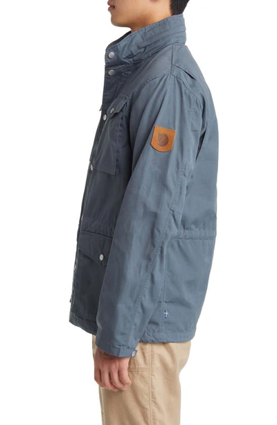 Shop Fjall Raven Räven Water Resistant Jacket In Dusk