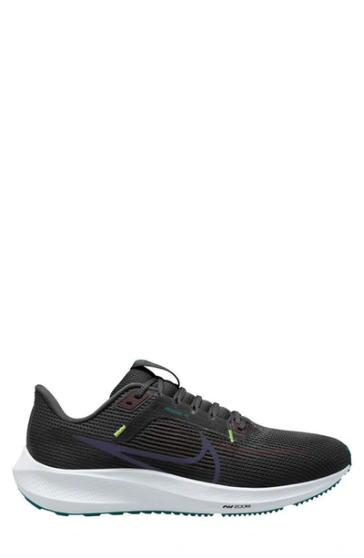 Shop Nike Air Zoom Pegasus 40 Running Shoe In Black/ Purple Ink/ Burgundy