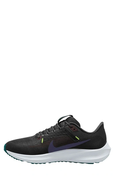 Shop Nike Air Zoom Pegasus 40 Running Shoe In Black/ Purple Ink/ Burgundy