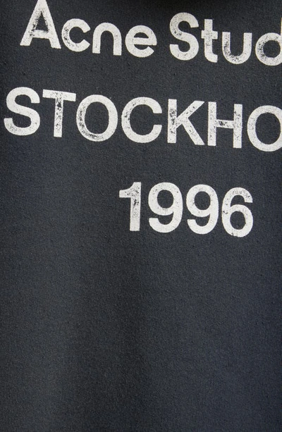 Shop Acne Studios Stockholm Oversize Distressed Graphic Hoodie In Black