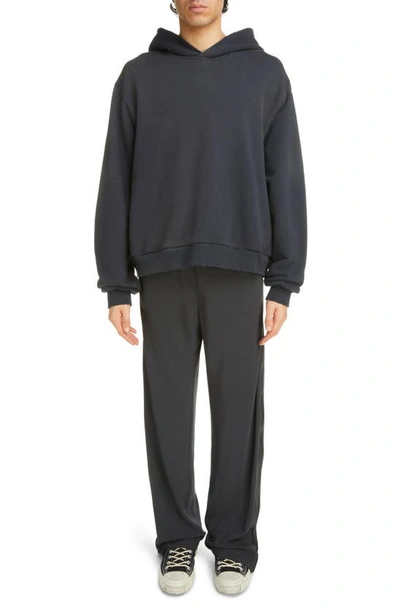 Shop Acne Studios Stockholm Oversize Distressed Graphic Hoodie In Black