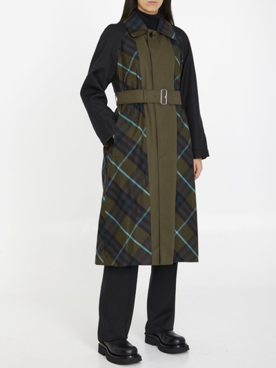 Shop Burberry Bradford Reversible Raincoat In Green