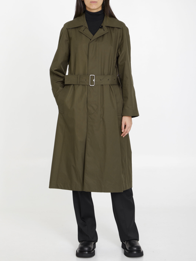 Shop Burberry Bradford Reversible Raincoat In Green