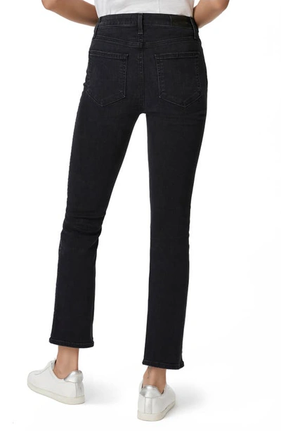 Shop Paige Cindy High Waist Ankle Straight Leg Jeans In Black Willow