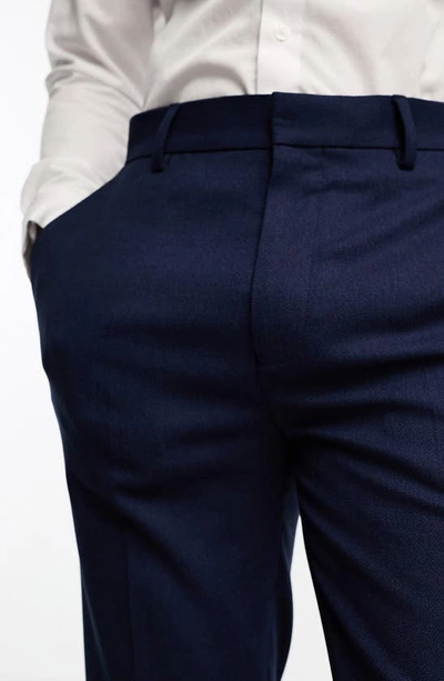 Shop Asos Design Slim Fit Suit Trousers In Navy
