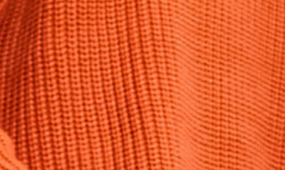 Shop Asos Design Side Slit Crewneck Sweater In Orange