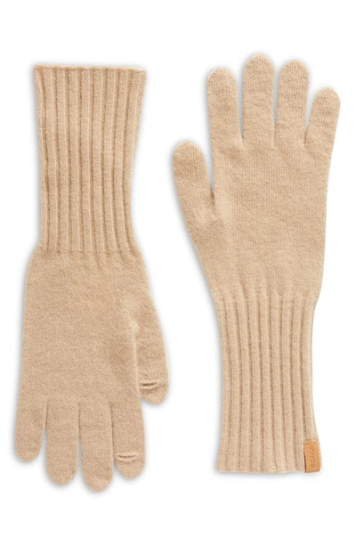 Shop Vince Boiled Cashmere Gloves In Camel