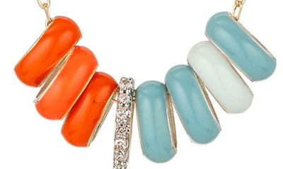 Shop Adina Reyter Pavé Diamond Necklace In Gold/ Orange/ Blue Multi