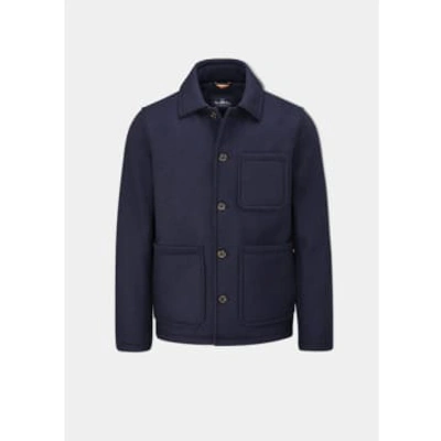 Shop Alan Paine Navy Ewan Mens Jacket In Blue