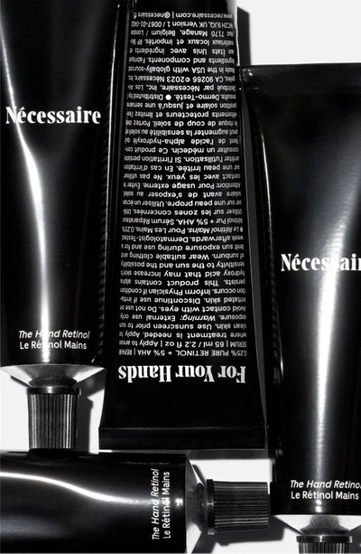 Necessaire The Hand Retinol - Repair Serum With 0.25% Pure Retinol, 5% Aha + 10 Peptides 2.2 oz / 65 ml