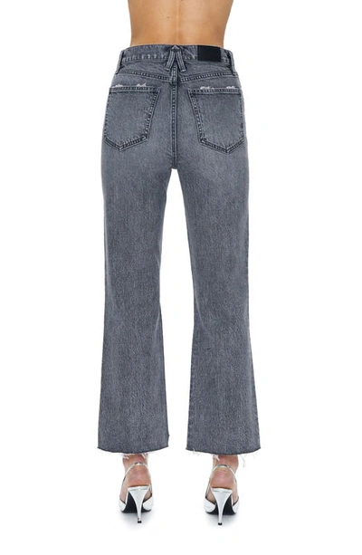 Shop Pistola Ally Raw Step Hem High Waist Crop Bootcut Jeans In Earl Grey Vintage