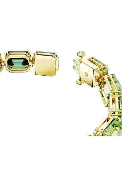 Shop Swarovski Millenia Octagon Cut Crystal Bracelet In Green