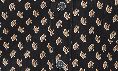 Shop Rodd & Gunn Whitmore Geometric Print Corduroy Button-up Shirt In Onyx