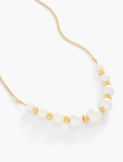 Shop Talbots Uptown Pearl Statement Necklace - Ivory Pearl/gold - 001  In Ivory Pearl,gold