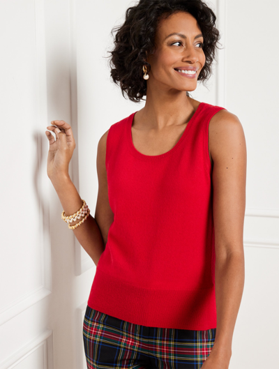Shop Talbots Cashmere Charming Shell Sweater - Red - Xl