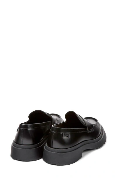 Camper Walden Leather Loafers In Black