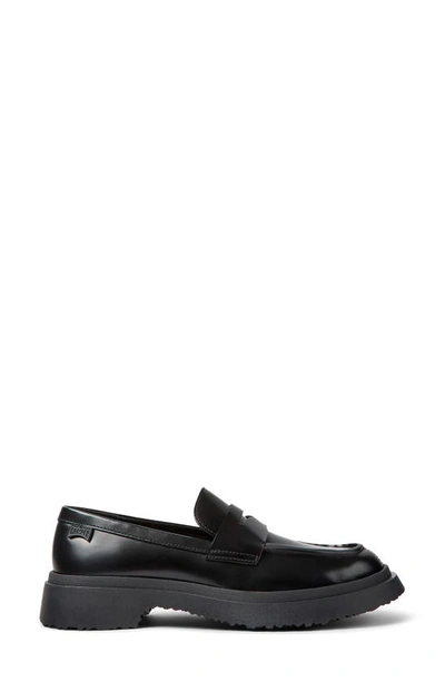 Camper Walden Leather Loafers In Black