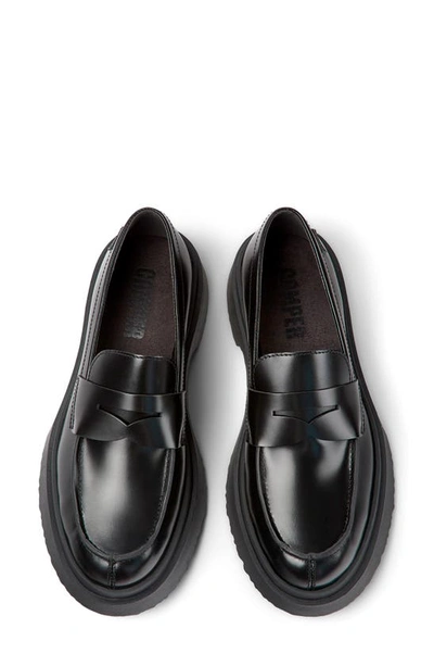 Camper Walden Leather Loafers In Black