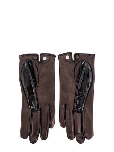 Shop Durazzi Milano Patent Leather Gloves In Black