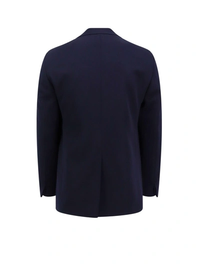 Shop Pt Torino Double-breasted Virgin Wool Suit In Black