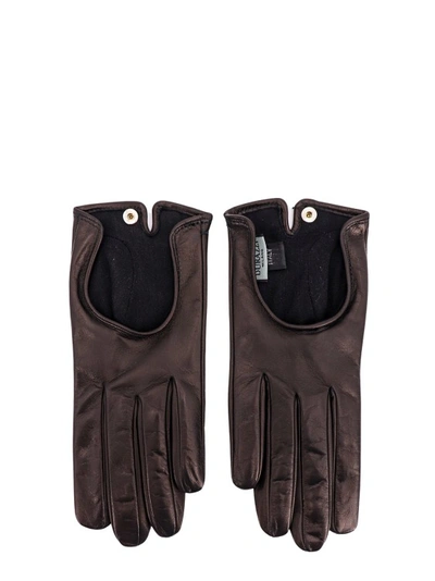 Shop Durazzi Milano Black Leather Gloves