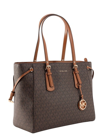 Shop Michael Kors Covered Canvas Bag In Grey