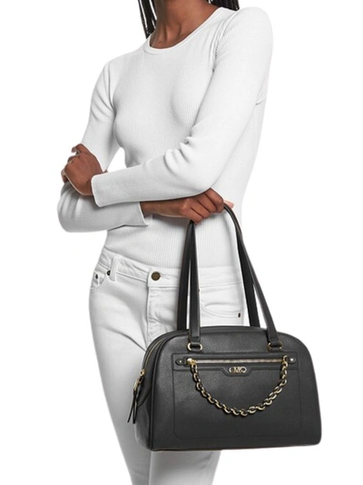 Shop Michael Kors Black Pebbled Leather Handbag