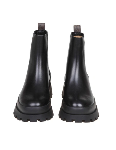 Shop Michael Kors Rowan Ankle Boot In Black Leather