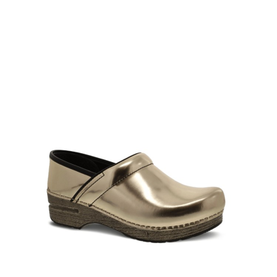 Dansko Gold Leather Clog In Gold