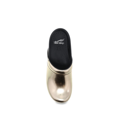 Dansko Gold Leather Clog In Gold