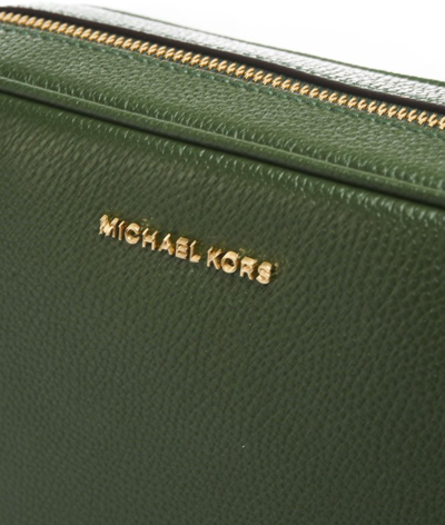 Shop Michael Kors Jet Set Green Crossbody Bag