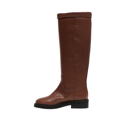 Via Roma 15 Leather Boot Leather Strap In Black