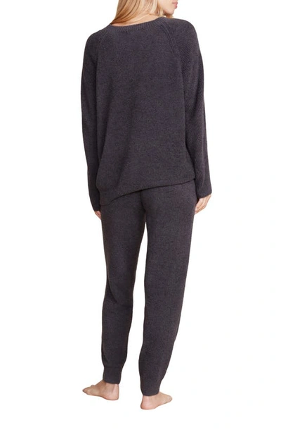 Barefoot Dreams Cozychic Lite Ribbed Raglan-sleeve Pullover In Carbon