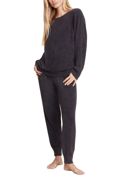 Barefoot Dreams Cozychic Lite Ribbed Raglan-sleeve Pullover In Carbon