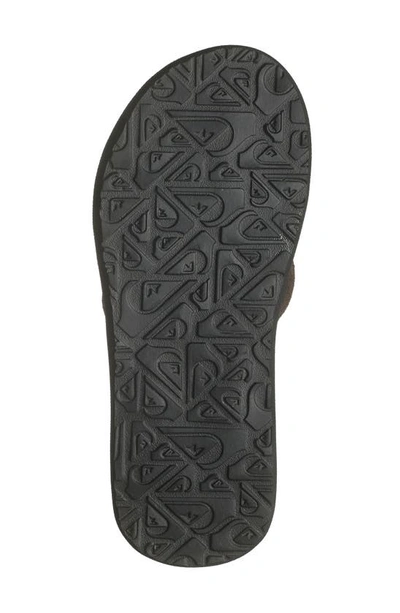 Shop Quiksilver Kids' Carver Flip Flop In Brown