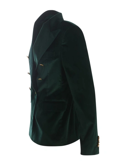 Shop Tagliatore Double-breasted Jacket  "j-alicya" In Verde Scuro