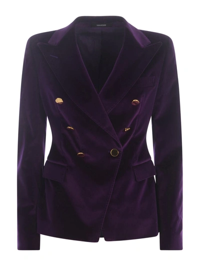 Shop Tagliatore Double-breasted Jacket  "j-alicya" In Purple