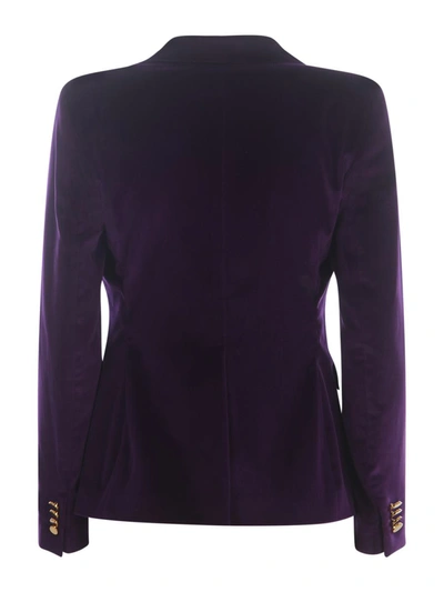 Shop Tagliatore Double-breasted Jacket  "j-alicya" In Purple