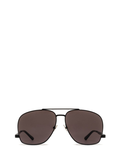 Shop Saint Laurent Eyewear Pilot Frame Sunglasses In Black