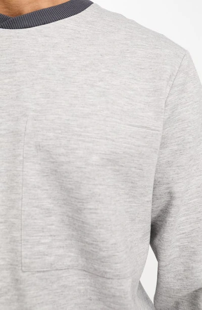 Shop Asos Design Contrast Trim Sweatshirt In Charcoal
