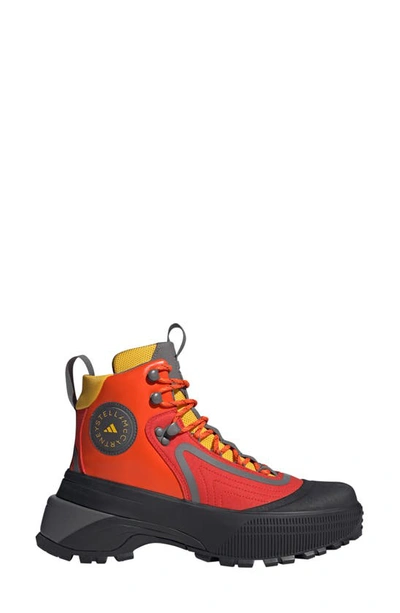Shop Adidas By Stella Mccartney Terrex Insulated Hiking Boot In Active Red/grey/yellow